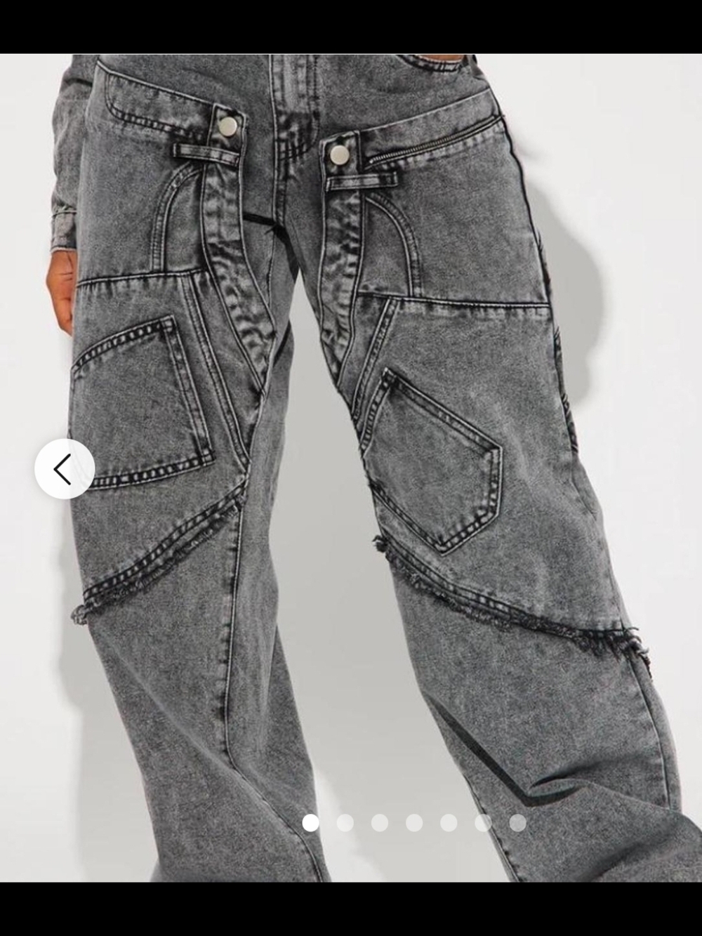 NEW Gray Cargo Jeans With Patch Pockets